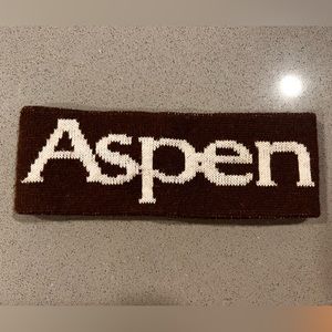 Vintage ski Aspen headband Brown